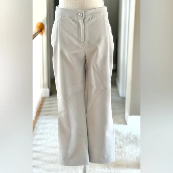 EUC‎ Rachel Zoe Mid Rise Straight Leg Beige Pants Size 4 - Picture 15 of 15